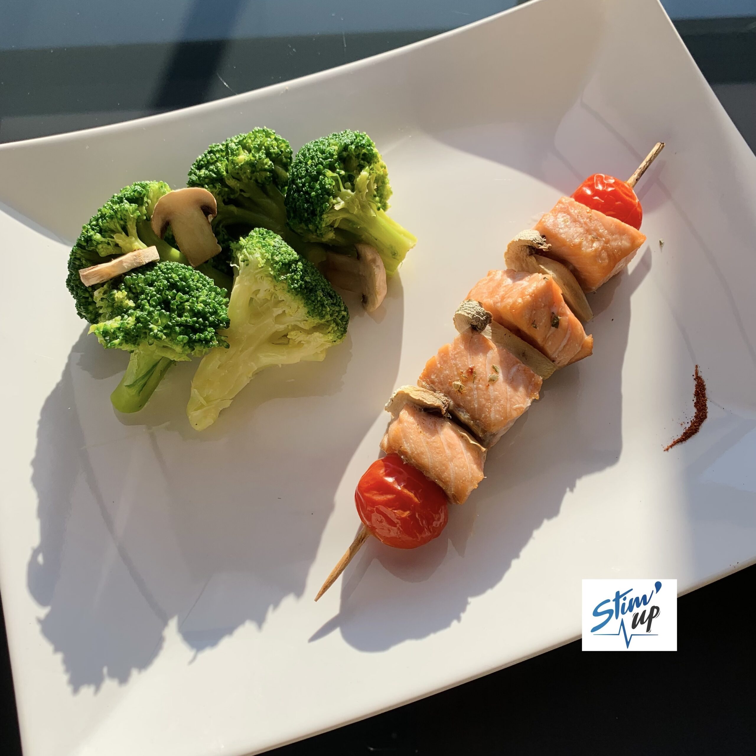 Brochette de saumon et brocolis - Stim&amp;#39;Up